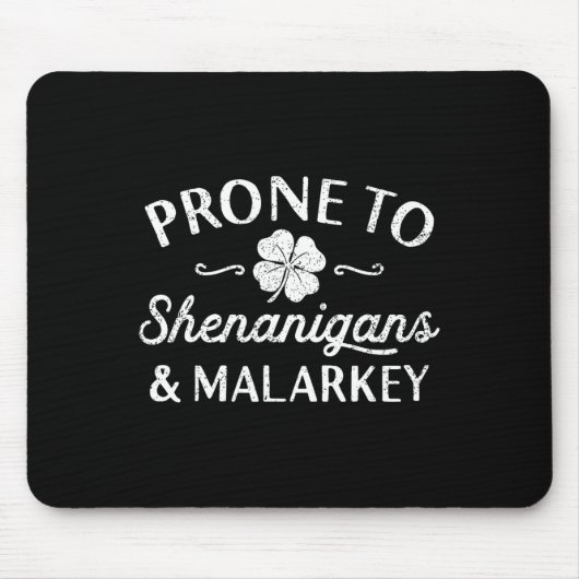 Süßes Frohes St Patricks Day Anfällig für Schabern Mousepad (Vorne)