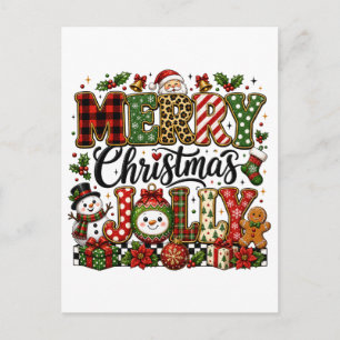 Süßes Frohes Weihnachten Fröhliches Postkarte