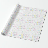 Süßes Fröhliches Ostern Wort Konfetti Muster Geschenkpapier (Ungerollt)