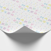 Süßes Fröhliches Ostern Wort Konfetti Muster Geschenkpapier (Ecke)
