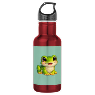 Süßes Froschdesign mit großen Augen Kawaii-Tierdes Edelstahlflasche