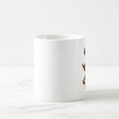 Süßes Froschmädchen liest Buch unter einem Blatt Kaffeetasse (Mittel)