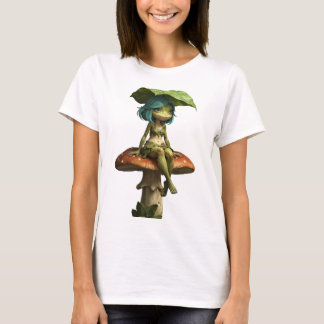 Süßes Froschmädchen sitzt auf einem Pilz T-Shirt