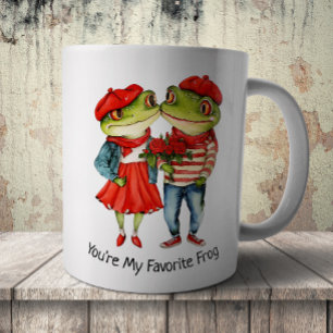Süßes Froschpärchen Kaffeetasse