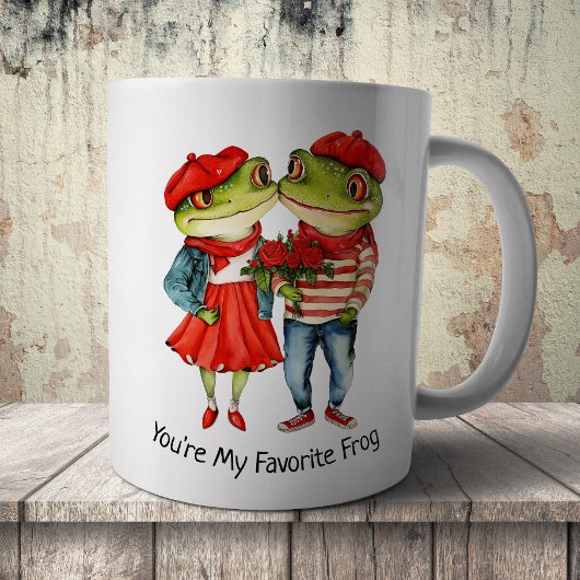 Süßes Froschpärchen Kaffeetasse