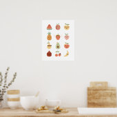 Süßes Früchteposter Druck Poster (Küche)