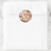 Süßes Frühstücks-Cafe-Aufkleber Runder Aufkleber (Tasche)