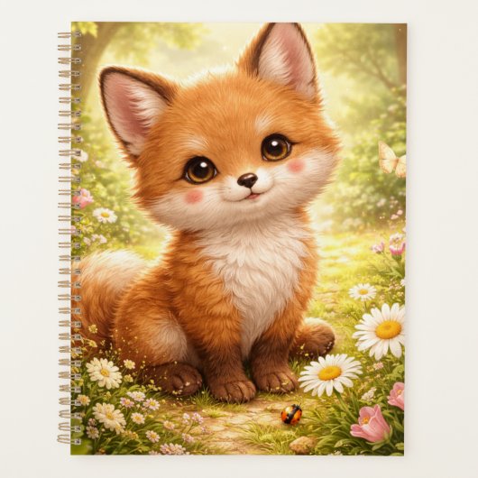 Süßes Fuchs-Design – Bezaubernder Wald-Fuchs  Planer (Vorderseite)