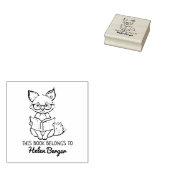 Süßes Fuchs-Exlibris Gummistempel (Stempel)
