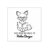Süßes Fuchs-Exlibris Gummistempel (Prägung)