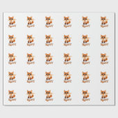 Süßes Fuchs-Muster mit dem Zitat „Füchse machen mi Geschenkpapier (Flach)