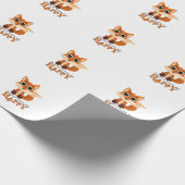 Süßes Fuchs-Muster mit dem Zitat „Füchse machen mi Geschenkpapier (Ecke)