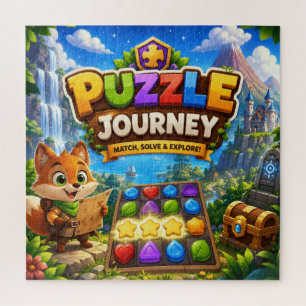 Süßes Fuchs-Puzzle-Abenteuer-Spaß-Kinder-Spiel-Kun Puzzle