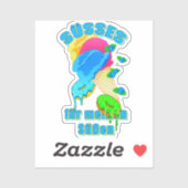 SÜSSES für meinen Süßen Eis Donut Blaubeeren Aufkleber (Blatt)