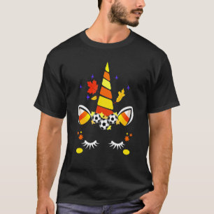Süßes Fußball Einhorn - Herbst Horror Nacht T-Shirt