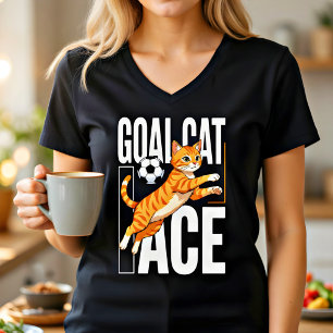 Süßes Fußball-Katzengeschenk T-Shirt