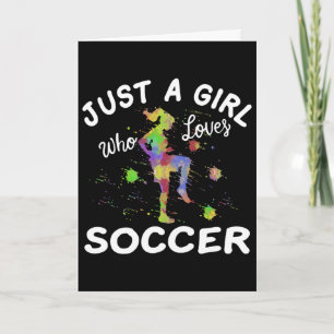 Süßes Fußballshirt für Mädchen, nur ein Mädchen, d Karte