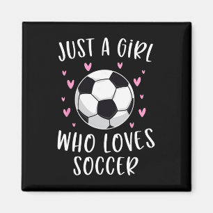 Süßes Fußballshirt für Mädchen, nur ein Mädchen, d Magnet