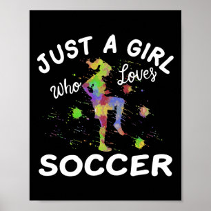 Süßes Fußballshirt für Mädchen, nur ein Mädchen, d Poster