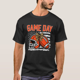 Süßes Game Day Football-Schale Orange für Mutti Ma T-Shirt