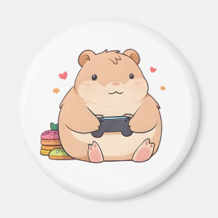 Süßes Gamer-Capybara Kawaii-Design Magnet