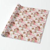 Süßes Gartenmuster Geschenkpapier (Ungerollt)