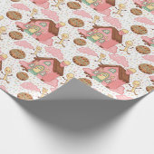 Süßes Gartenmuster Geschenkpapier (Ecke)
