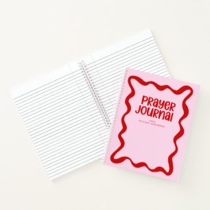 Süßes Gebetsjournal Rosa und Rot Benutzername Jahr Notizblock