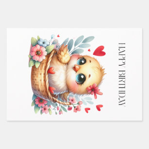 Süßes Geburtstagsküken. Geschenkpapier Set