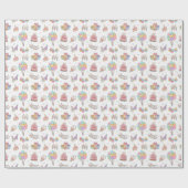 Süßes Geburtstagsmuster Geschenkpapier (Flach)