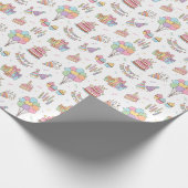 Süßes Geburtstagsmuster Geschenkpapier (Ecke)