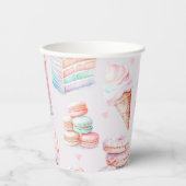 Süßes Geburtstagsparty mit Nudelcreme Pappbecher (Vorderseite)