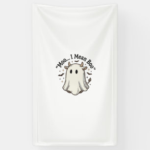 Süßes Geist-Kuh Halloween-Muh Ich meine Boo-Shirt  Banner