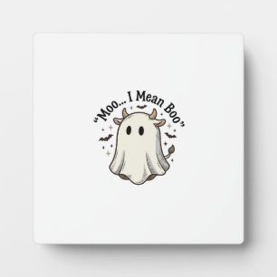 Süßes Geist-Kuh-Halloween-Muh-ich-meine-Buh-Shirt- Fotoplatte