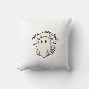 Süßes Geist-Kuh Halloween-Muh-ich-meine-Buh-Shirt Kissen