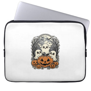 Süßes Geist-Kürbis-Shirt Vintage-Gravur Hallowe Laptopschutzhülle