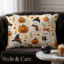 Süßes Geist- und Kürbis-Halloween-Muster