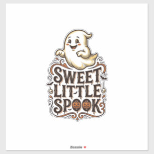 Süßes Geister Halloween Vintage Gruseliges Shirt_1 Aufkleber