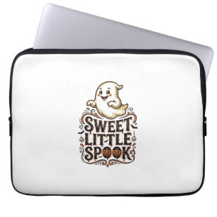 Süßes Geister Halloween Vintage Gruseliges Shirt_1 Laptopschutzhülle