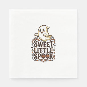 Süßes Geister Halloween Vintage Gruseliges Shirt_1 Serviette