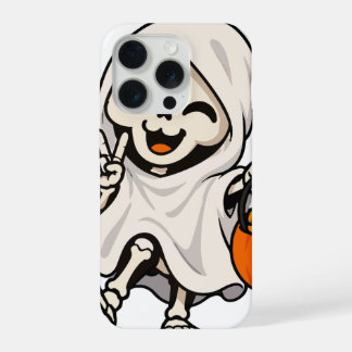 Süßes Geister-Skelett Friedenszeichen Halloween-Ha iPhone 15 Pro Hülle