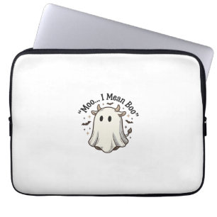 Süßes Geistkuh Halloween-Muh Ich meine Boo-Shirt D Laptopschutzhülle