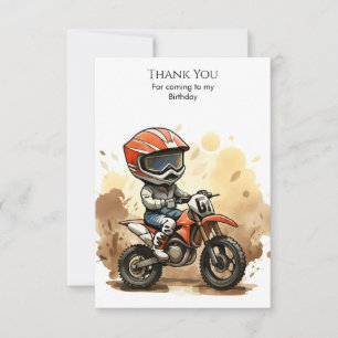 Süßes Gelände-Motorrad Geburtstag Dankeskarte
