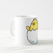 Süßes gelbes Küken im Ei Kaffeetasse (Vorderseite Links)