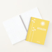 Süßes gelbes Notizbuch (Innenseite)