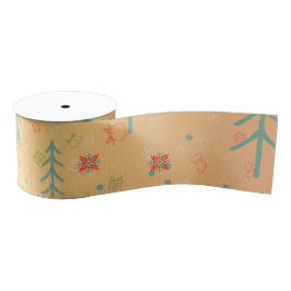 Süßes gelbes Weihnachten Ripsband