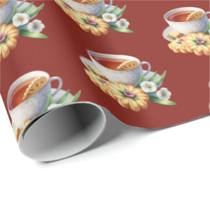 Süßes gemustertes Zitronentee-Muster Geschenkpapier