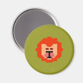 Süßes gepixeltes Löwengesicht  Magnet (Vorderseite/Rückseite)