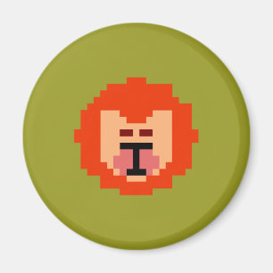 Süßes gepixeltes Löwengesicht  Magnet