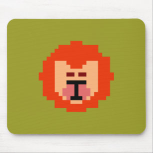 Süßes gepixeltes Löwengesicht  Mousepad